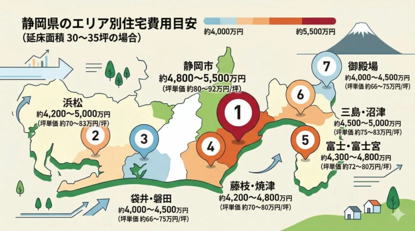 静岡県エリア別住宅価格