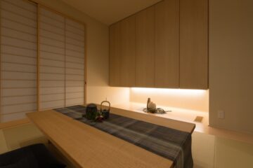 リビング脇の小上がりの和室が、多目的に活躍します