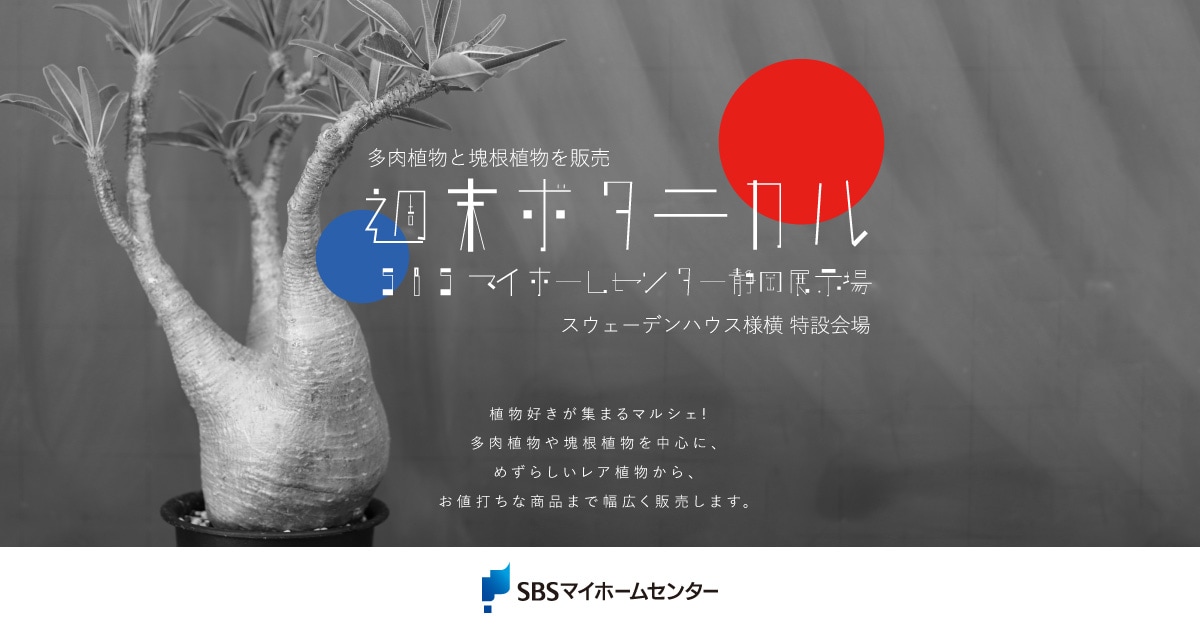 週末ボタニカル【静岡】 | SBSマイホームセンター - 静岡県下最大の