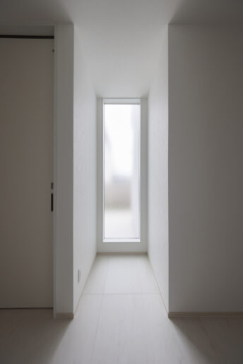 採光を確保したホールスペース。テラスからの自然光が差し込み、美しい印影が映し出されます。