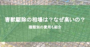 害獣駆除の相場は？なぜ高いの？種類別の費用も紹介