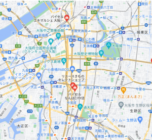 大阪府バイセルなんばCITY店のグーグルマップスクリーンショット